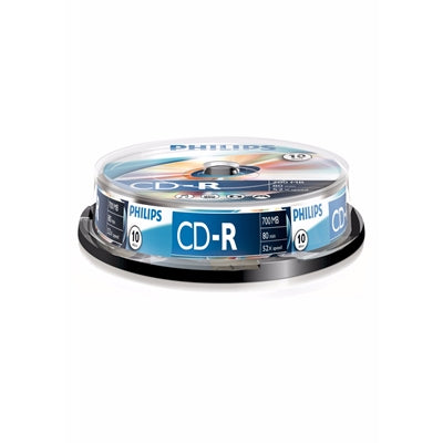 Philips CD-R Recordable 52X 10PK Spindle