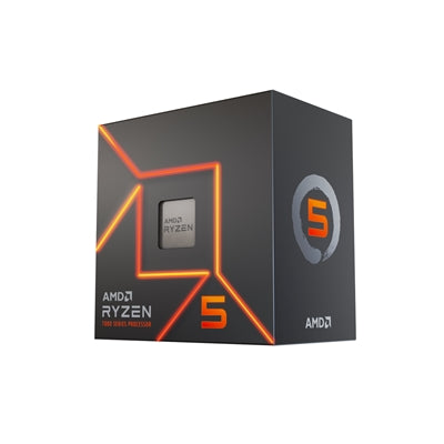 AMD Ryzen 5 7600 with Radeon Graphics, 6 Core Processor, 12 Threads, 3.8Ghz up to 5.1Ghz Turbo, 38MB Cache, 65W, Wraith Stealth Cooler
