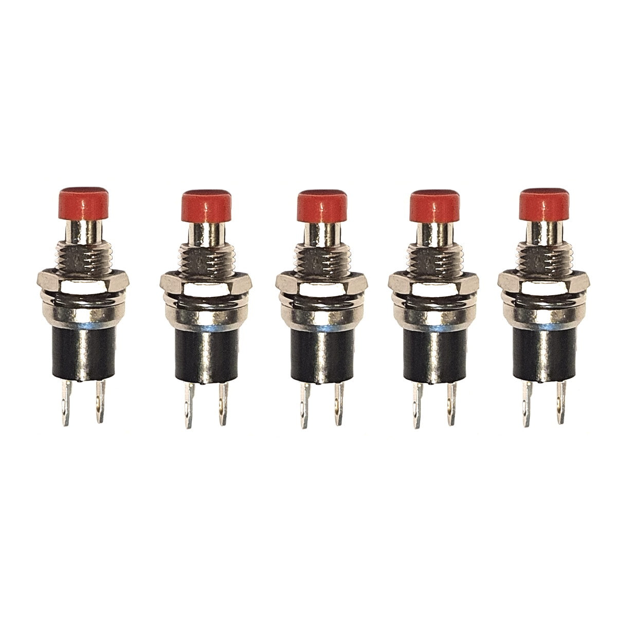 5 x Momentary Push Switch High Quality push to make circuit with red button 5pcs