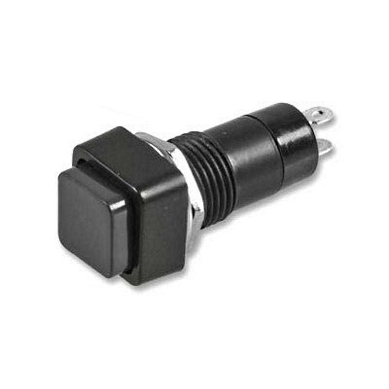 Black push switch 15mm latching Salecom R18-23