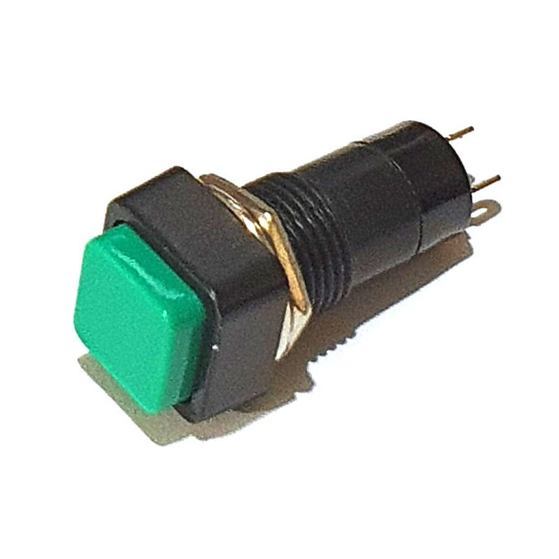 Green push switch 15mm latching Salecom R18-23