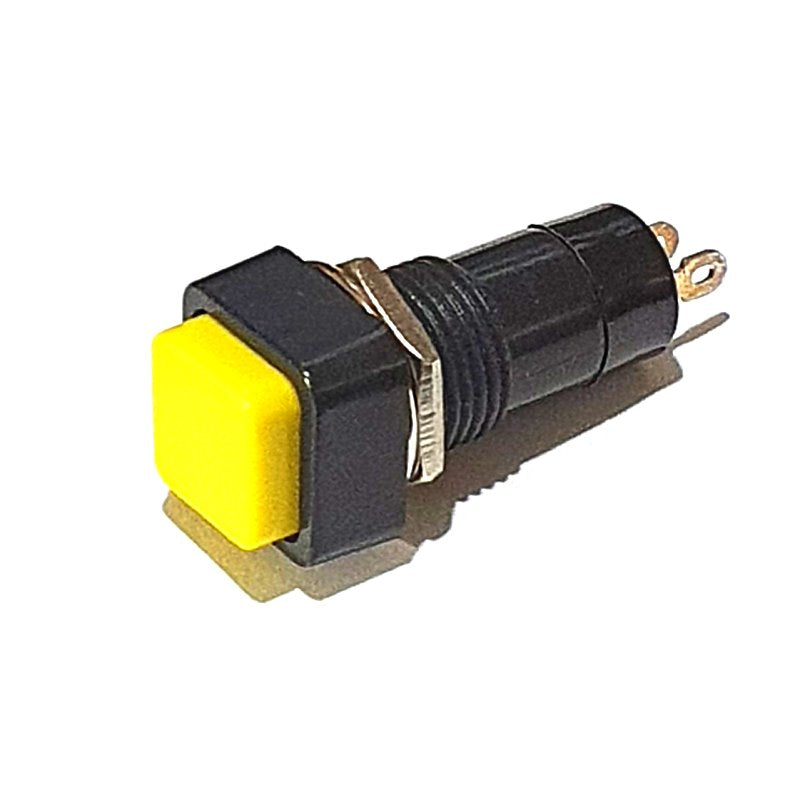 Yellow push switch 15mm latching Salecom R18-23