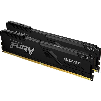 Kingston FURY Beast 16GB (2 x 8GB) 3600MHz DDR4 DIMM System Memory Black Heatsink