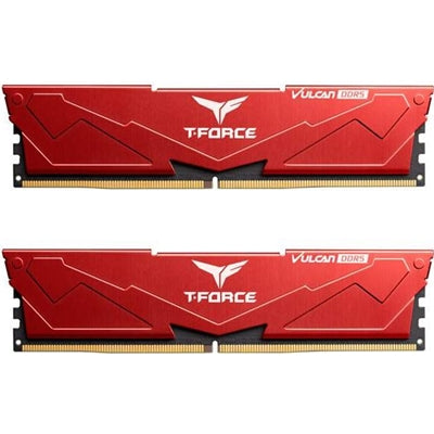 TeamGroup T-Force VULCAN Red DIMM Kit 64GB (2 x 32GB), DDR5 6000MHz System Memory